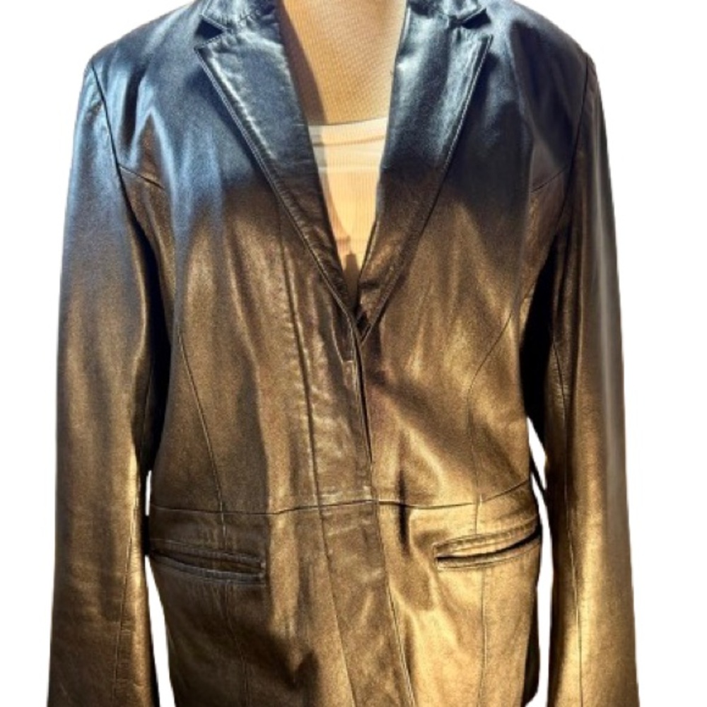 Mix It Black Leather Blazer